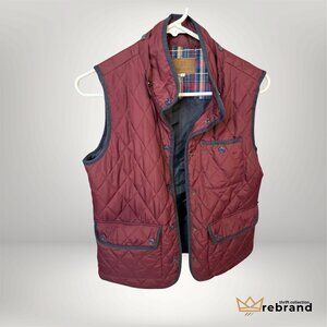 River Island Quilted Vest Burgundy Heritage Gilet UK 10